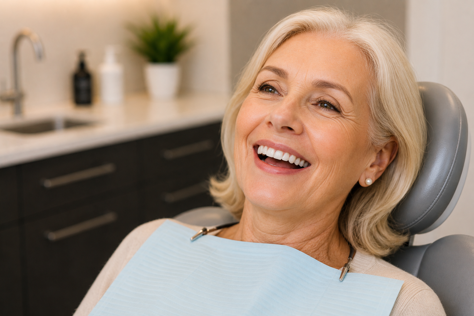 Dental hygiene patient at Oralia Dental Manchester